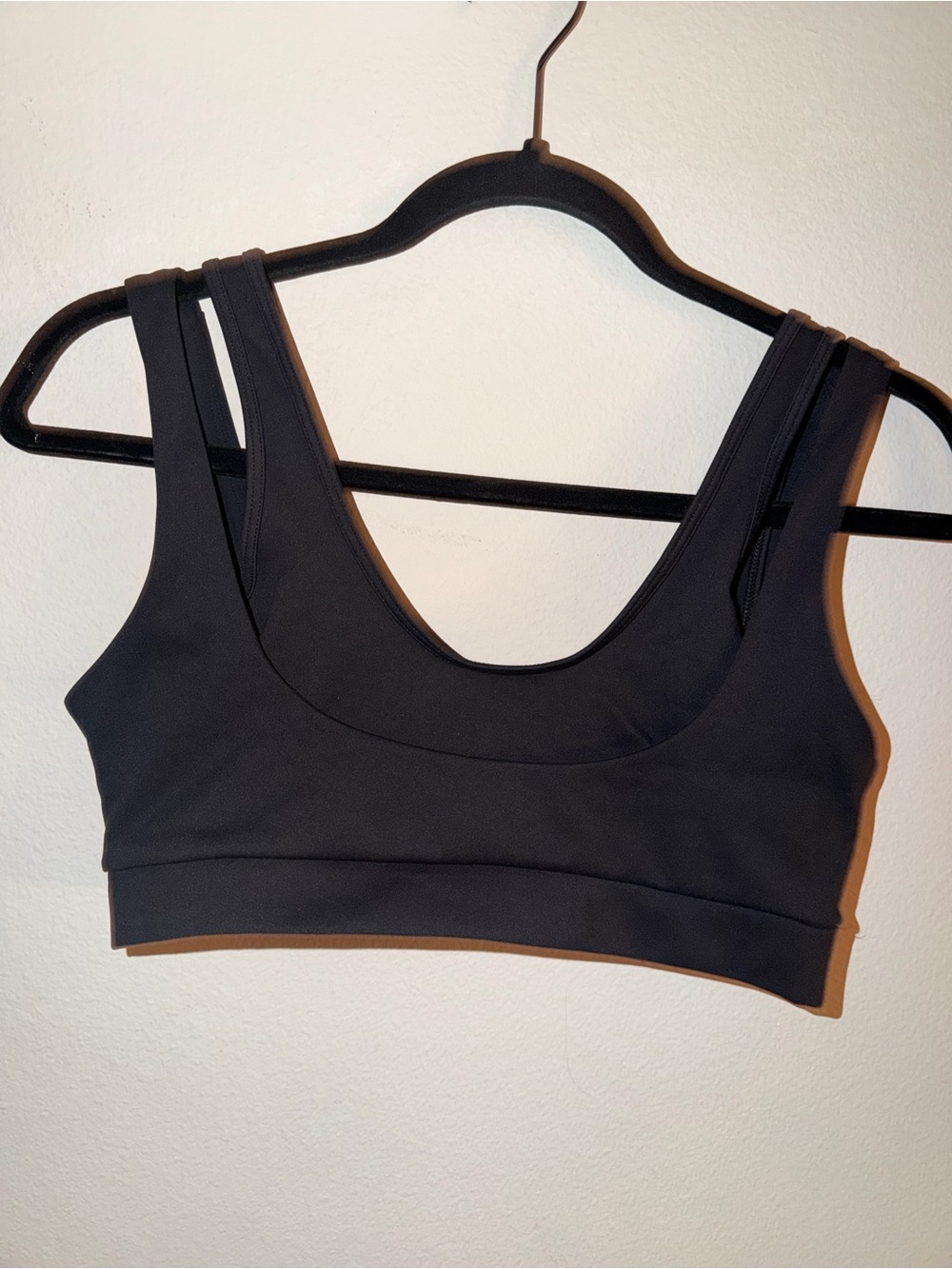 SKIMS Black Scoop Neck Sports Bralette